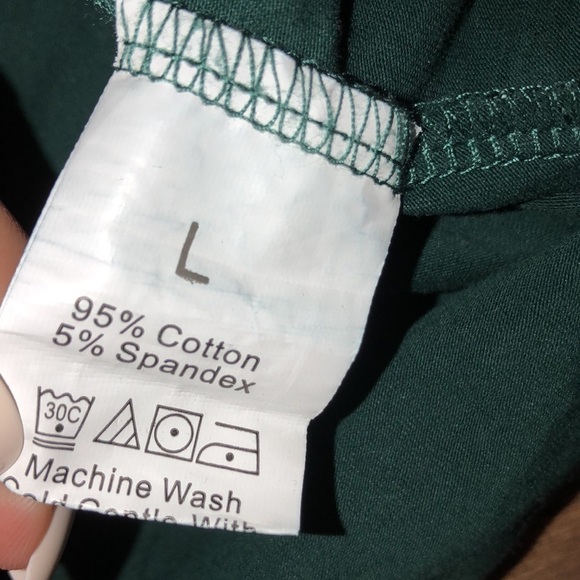 Shein green & white daisy floral cinched crop top - Picture 6 of 6